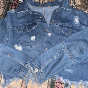 Distressed Blue Denim Jacket